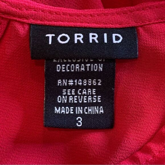 Torrid Chiffon Double Layer Tank Floral Embroidered Size 3X Pink - Picture 6 of 10